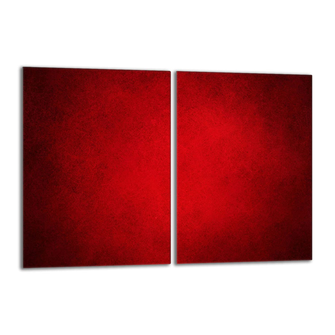 Herdabdeckplatten Set 2x40x52 cm Ceranfeld Abdeckung Glas Spritzschutz Abdeckplatte Glasplatte Herd