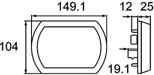 HELLA - Nebelschlussleuchte - Shapeline Tech - LED - 12/24V - geschraubt - Lichtscheibenfarbe: rot -