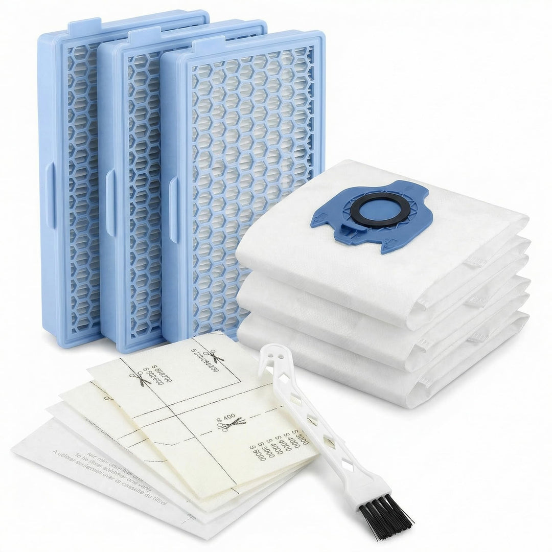 QWORK® Zubehörset Filter Kompatibel mit Miele Staubsauger Serien: Complete C2/C3, S400/600/800/2000/