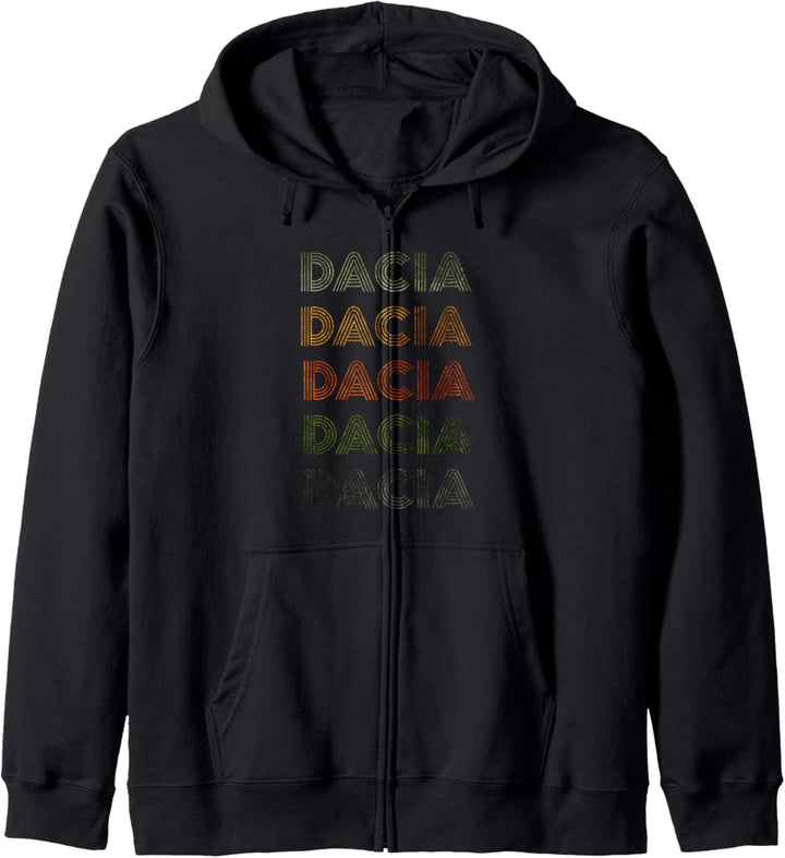 Love Heart Dacia Tee, Grunge/Vintage-Stil, Schwarz, Dacia Kapuzenjacke