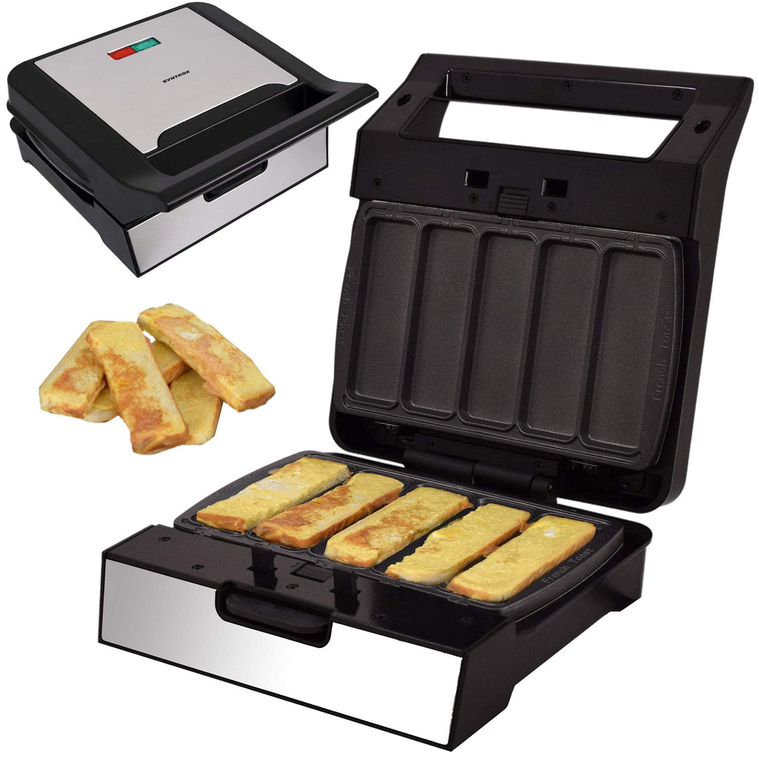 Syntrox Germany French Toast Maker MM-1400W mit herausnehmbaren Backplatten