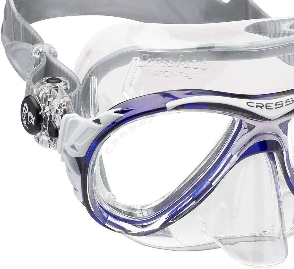 Cressi Tauchmaske Eyes Evolution Crystal (Made in Italy) clear/rot, clear/rot