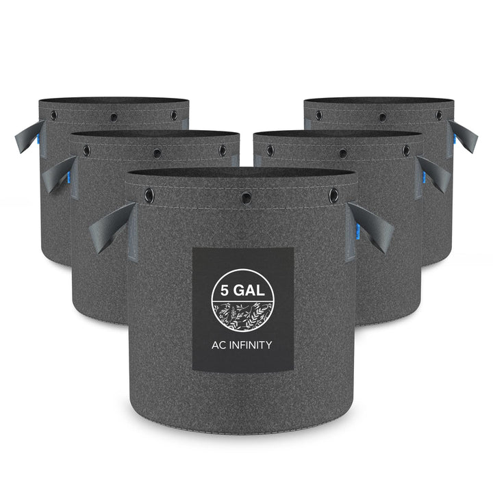 Robuste Stofftöpfe mit Ringen, für belastungsarmes Pflanzentraining, 5 Gallonen 5 gallons, 5 gallons