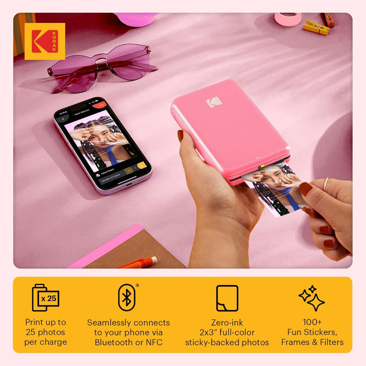 KODAK Step Instant-Fotodrucker mit Bluetooth/NFC, Zink Technologie & KODAK App für iOS & Android (Ro