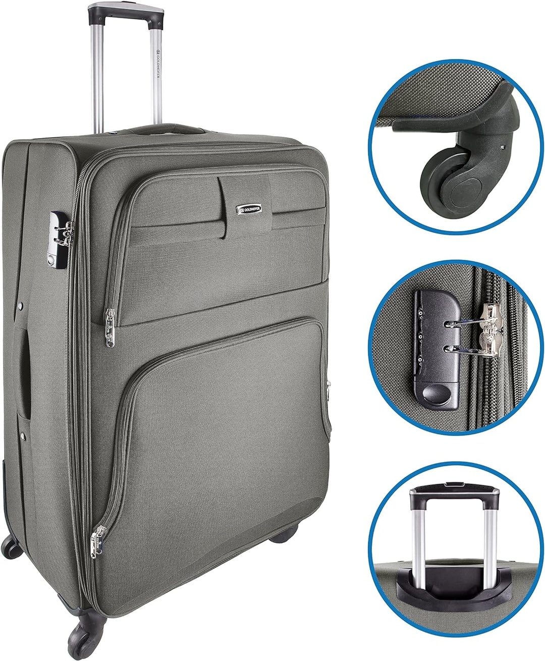 Goldhofer® Reisekoffer Set in 4 Grössen und 4 Farben (Grün), Grün