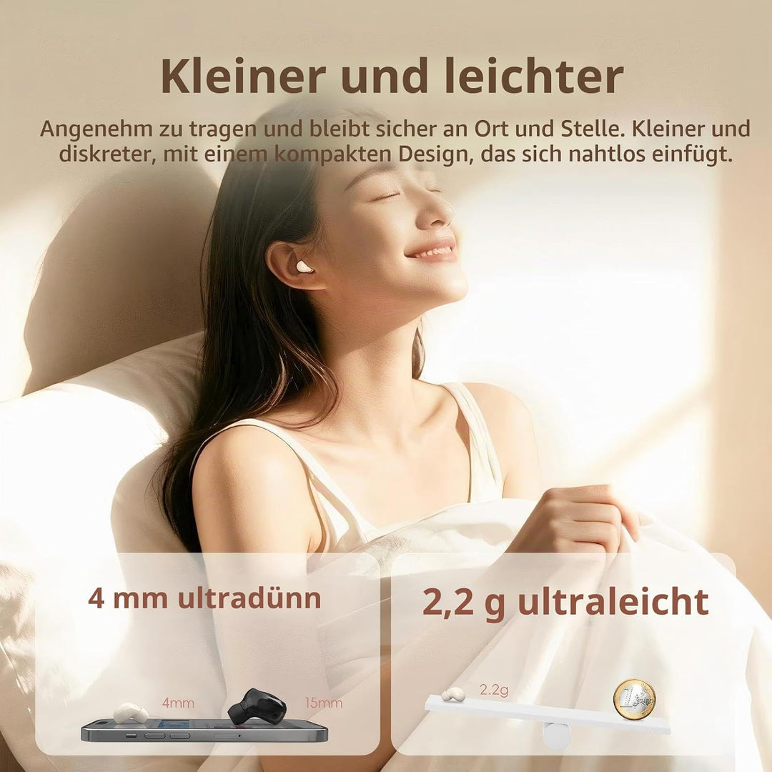 Mini Kopfhörer kleine Ohren Unsichtbare Schlafkopfhörer Seitenschläfer Schlaf Ohrhörer in Ear Kopfhö