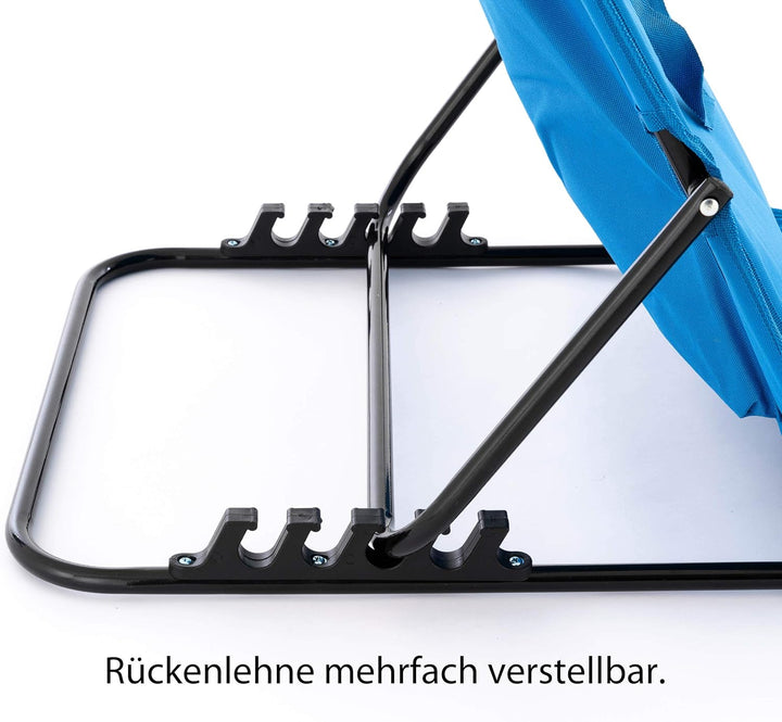 Nexos Trading 2er Set Strandmatte Beach-Matte gepolstert faltbar verstellbare Rückenlehne (Blau), Bl