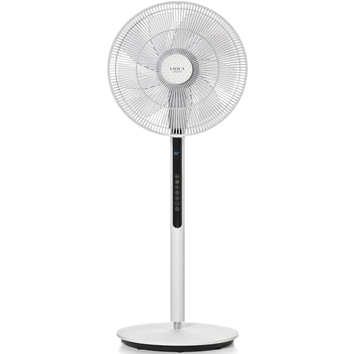VIOLA Leiser und leistungsstarker Standventilator mit Fernbedienung, 32 Geschwindigkeiten, 9 Flügel,