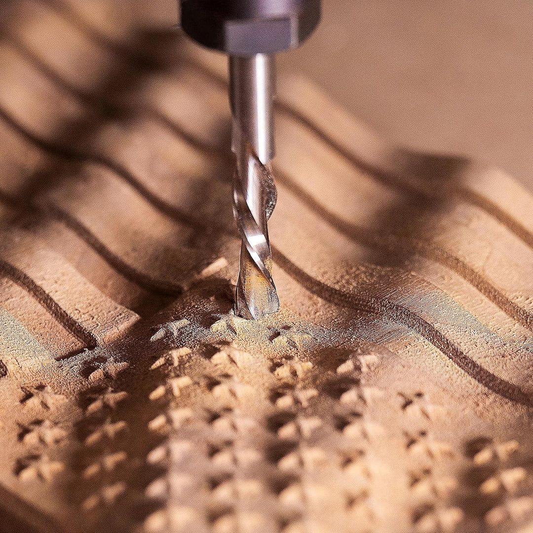SpeTool Spiralnutfräser 8mm Schaft Downcut 32mm Schnittlänge Nutfräser Spiralfräser 2 Flöten Router