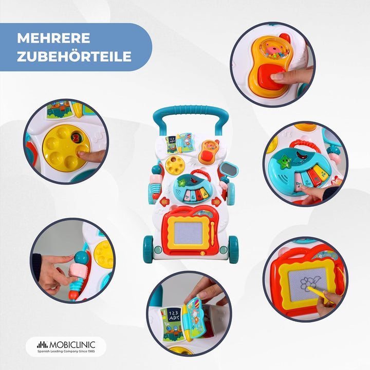 Mobiclinic®, Lauflernwagen, mit Musik und Lichtern, Einstellbare Geschwindigkeit, Herausnehmbare Spi
