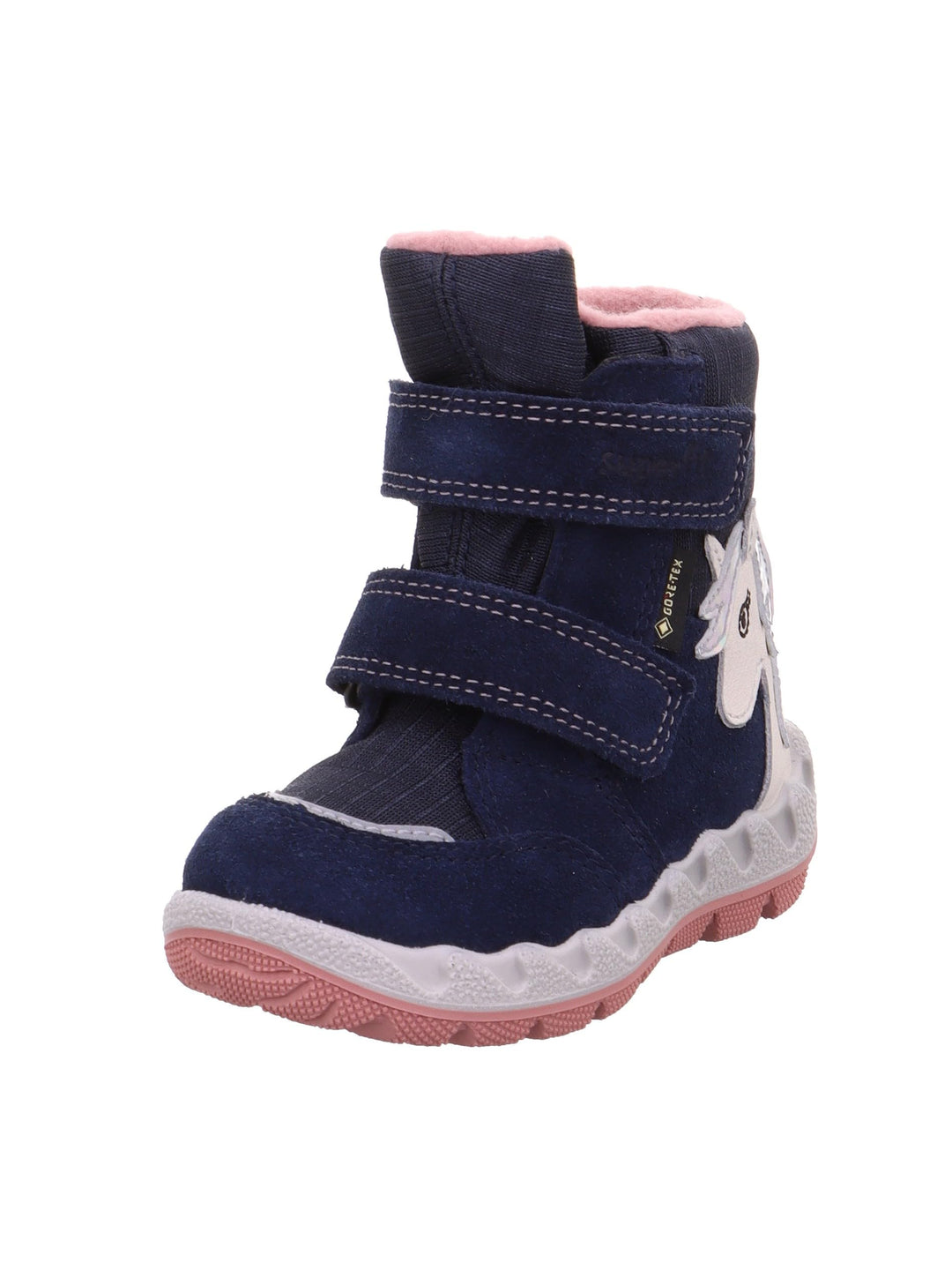 Superfit Mädchen Icebird Warm Gefütterte Gore-tex Schneestiefel 35 EU Weit Blau Rosa 8010, 35 EU Wei