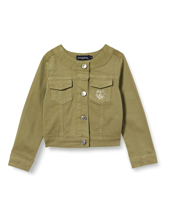 Conguitos Mädchen Sport Leichte Baumwolljacke, Kaki, Normal