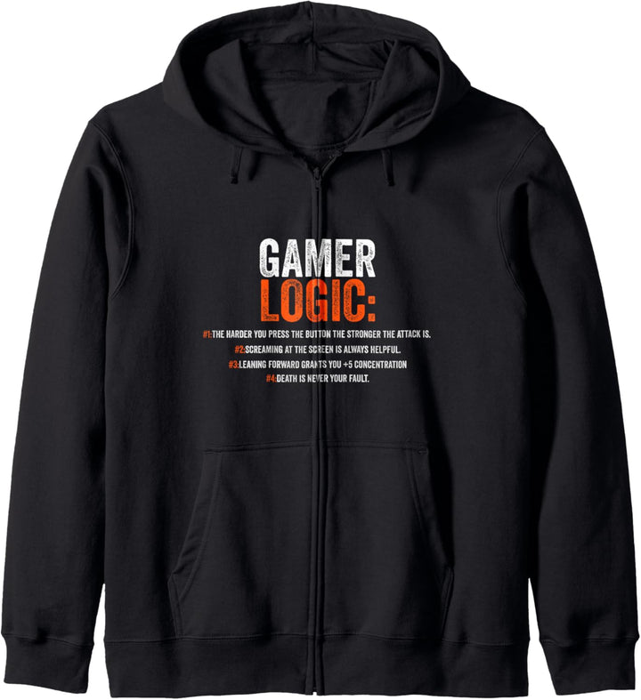 Lustiges Zocker Gamer Logik Spruch Motiv für Video Spieler Kapuzenjacke