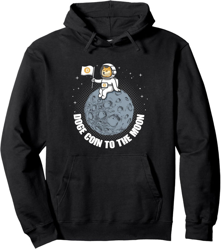 Lustige Krypto Kryptowährung Dogecoin To The Moon Pullover Hoodie