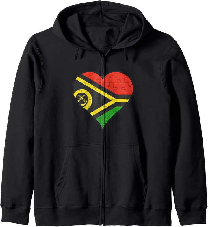 Vanuatu Vanuatuanische Flagge Herz Kapuzenjacke
