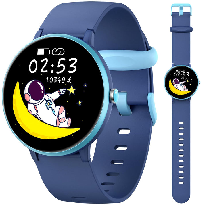 Smartwatch Kinder Jungen Mädchen, Aktivitäts Tracker Uhr IP68 wasserdichte, 19 Sportmodi, Herzfreque