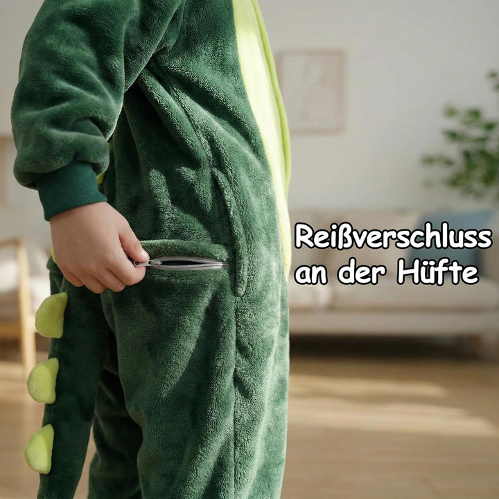 Seawhisper Dinosaurier Kostüm Kinder 92 98 Dino Drachen Kostüm Jumpsuit Schlafoverall Tier Halloween