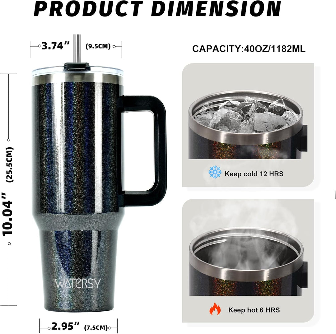 40oz Kaffeebecher to Go Thermobecher Doppelwandiger Edelstahl Vakuum Auslaufsicher Trinkbecher mit G