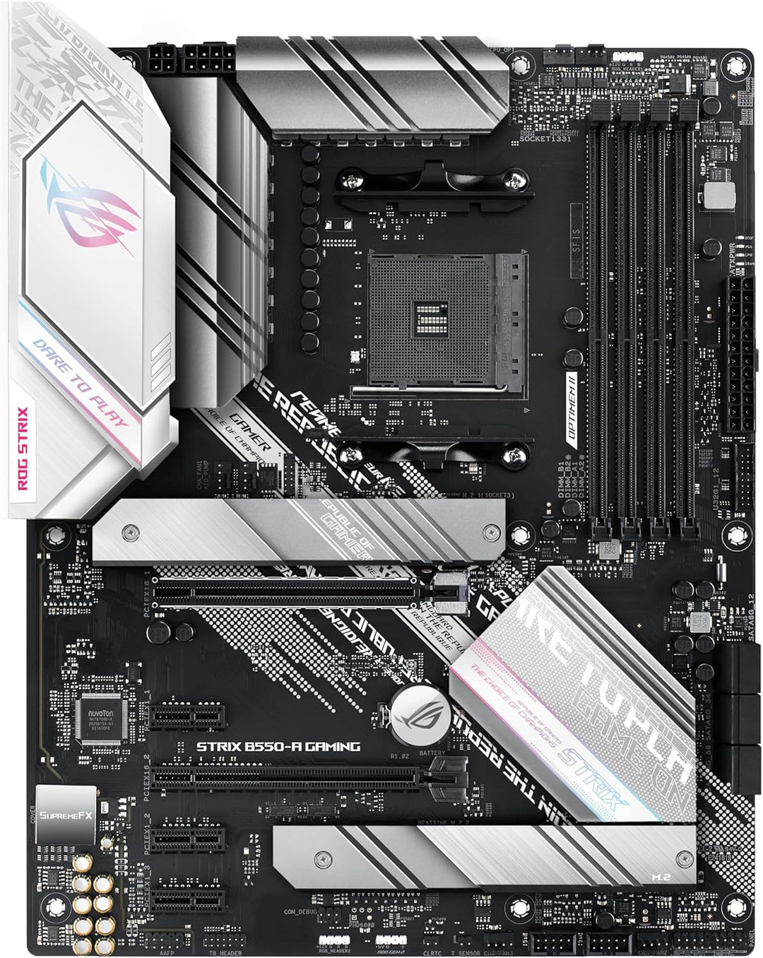 ASUS ROG STRIX B550-A GAMING Mainboard Sockel AMD Ryzen AM4 (ATX, 2x M.2, SATA 6Gbit/s, USB 3.2 Gen