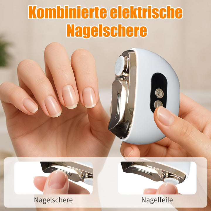 Elektrischer Nagelknipser, 2025 Verbessertes Nail Trimmer Beinhaltet 2 in 1 Electric Nail Clippers &amp;