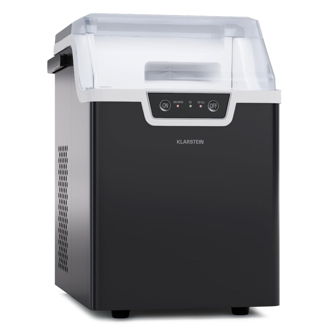 Klarstein Eiswürfelmaschine für Zuhause, Camping &amp; Gastro, 200W Mini-Eiswürfelmaschine Klein, 4 Min