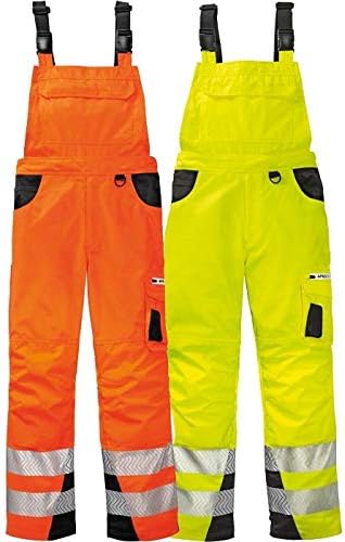 4Protect Warnschutz Latzhose "Alabama", 1 Stück, 27, leuchtorange / grau, 3830-27 Leuchtorange / Gra