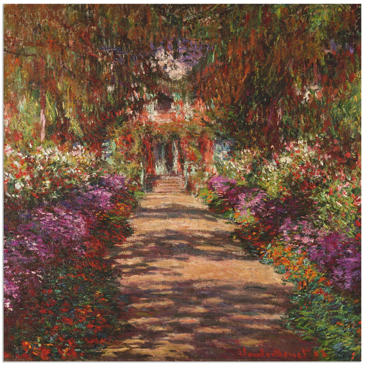 ARTland Wandbild Alu Verbundplatte für Innen &amp; Outdoor Bild 50x50 cm Pflanzen Bäume Blumen Weg in Mo