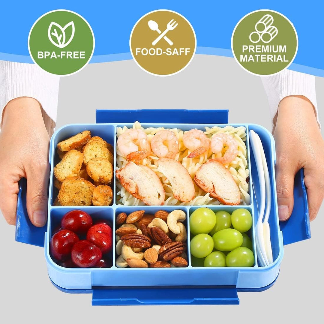 Inngly Kinder Brotdose mit Fächern – 1300ML BPA Frei Bento Box Lunchbox Vesperdose, Auslaufsicher Mi