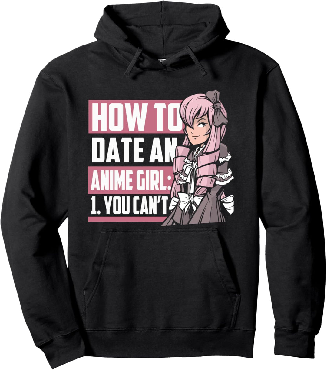 Anime Ästhetisch Japanisch Wie Date Ein Anime Mädchen Du Pullover Hoodie