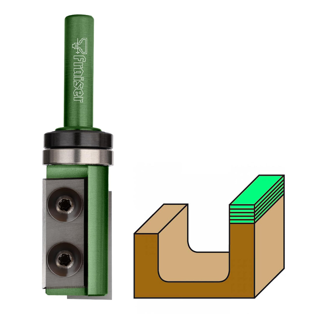 Fraiser Multibit - Nutfräser und Bündigfräser zum Kopieren, Schneiden und Rampenfräsen, Durchmesser