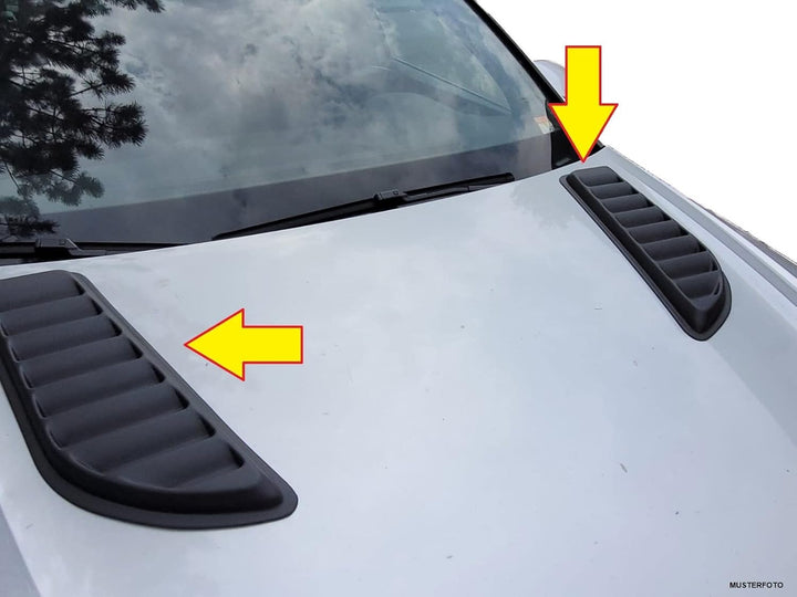 Haubenhutzen Motorhaube Lüftung für Porsche Cayenne 1 Schwarz, Schwarz