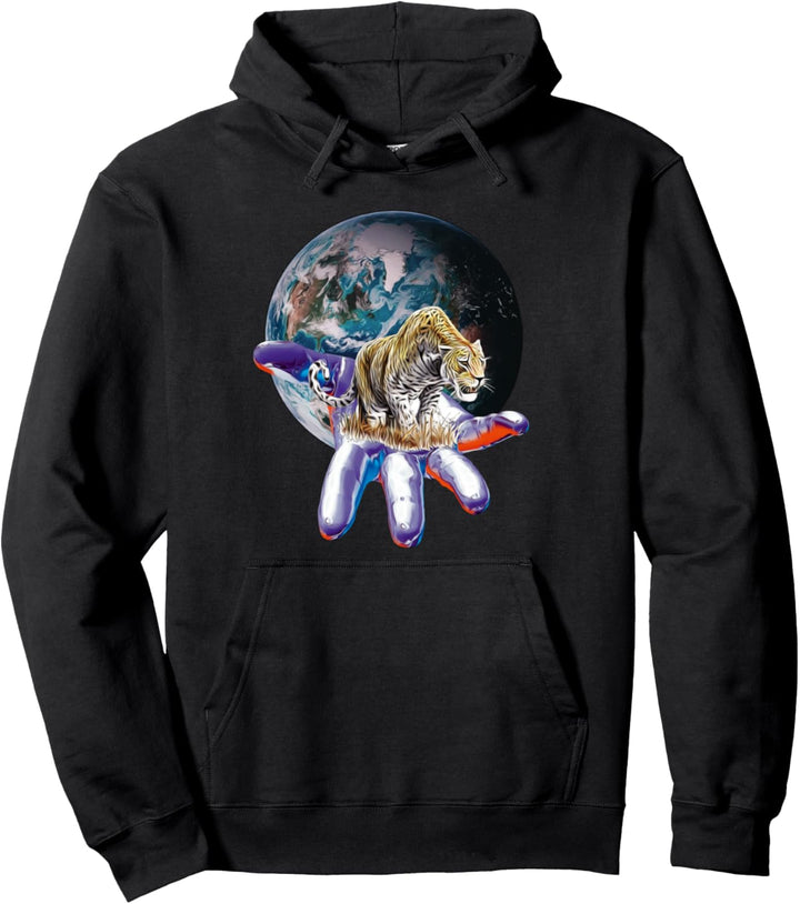 Leopard Motiv Raubkatzen Afrika Katzen buntes Leoparden Pullover Hoodie