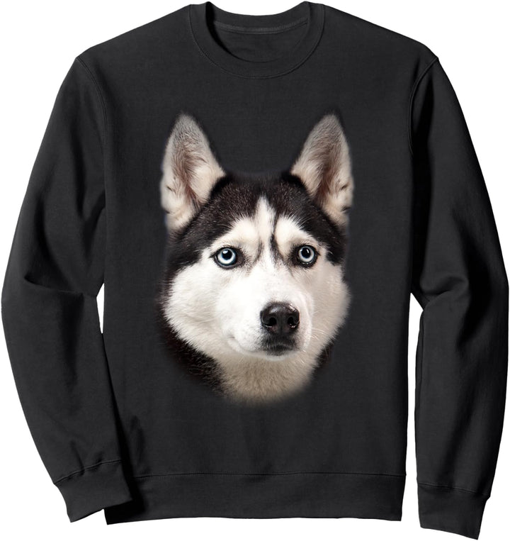 Sibirischer Husky Gesicht Sweatshirt