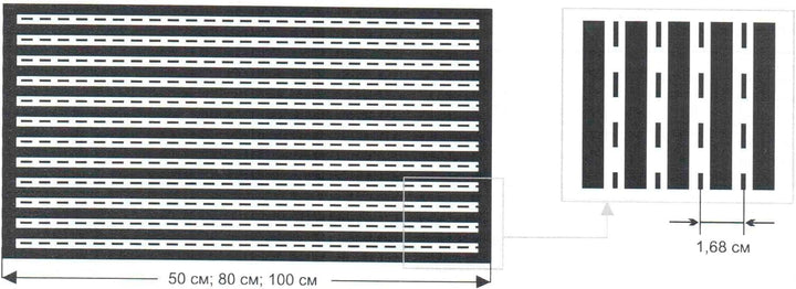 Heizbahn Infrarotheizfolie Bodenheizung Fussbodenheizung Calorique - 150 W/m², 80 cm breit, 3,5m lan