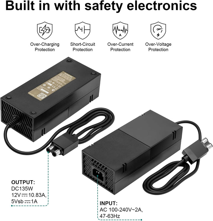 Netzteil für Xbox One, Xbox One Power Supply Brick Stromkabel Ersatzladegerät für Microsoft Xbox One