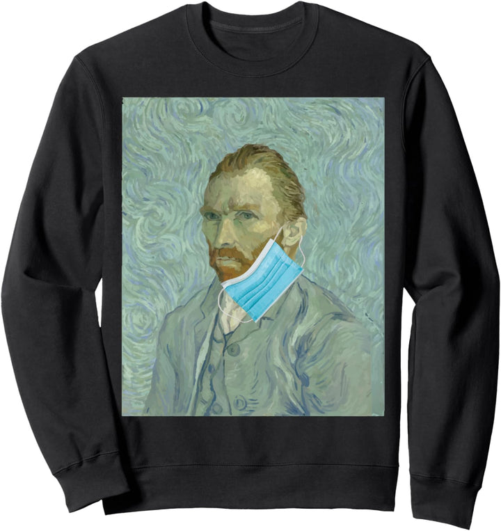 Lustige Van Gogh Gesichtsmaske Van Gogh Meme Sweatshirt