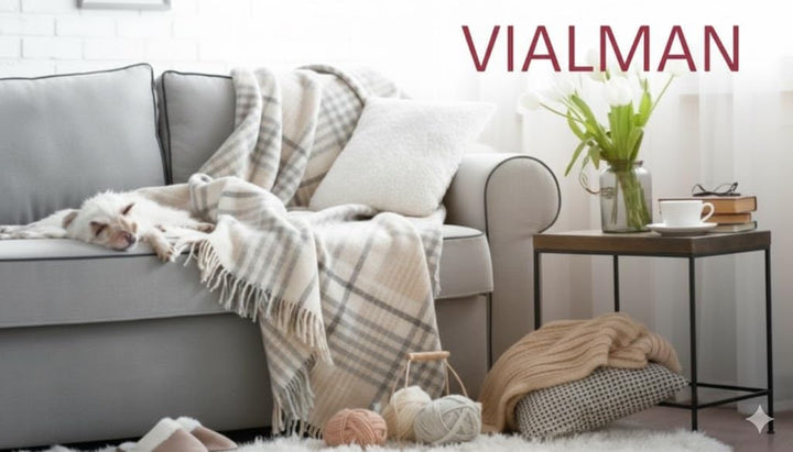 VIALMAN Leichte Tagesdecke Sofia 20, beige, 180 x 190 cm 180 x 190 cm Beige, 180 x 190 cm Beige