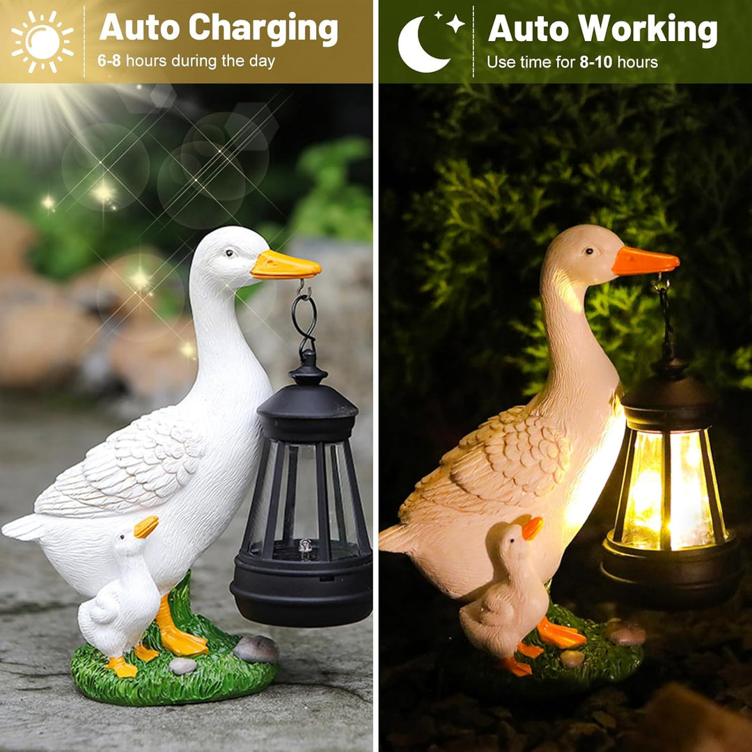 Garten Deko Figuren für Aussen mit Solar Laterne – Lustig Wasserdicht Solarlampe Figur Gartendeko fü