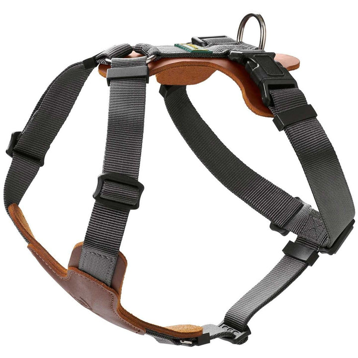 HUNTER AALBORG MIXED Hundegeschirr, M, cognac/grau, 56 - 81 cm cognac/grau 56 - 81 cm, cognac/grau 5