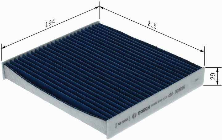 Bosch A8623 FILTER+pro Innenraumfilter - hocheffizienter Ersatzfilter - filtert effektiv Pollen, Fei