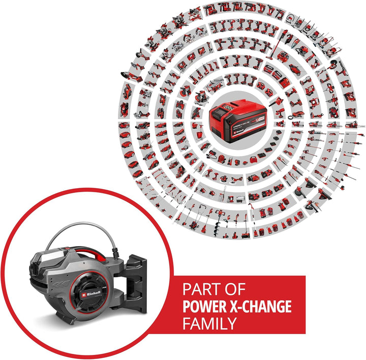 Einhell Akku-Schlauchtrommel GE-HR 18/30-1 WH Li-Solo (18 V, automatische Schlauchaufwicklung, 180°