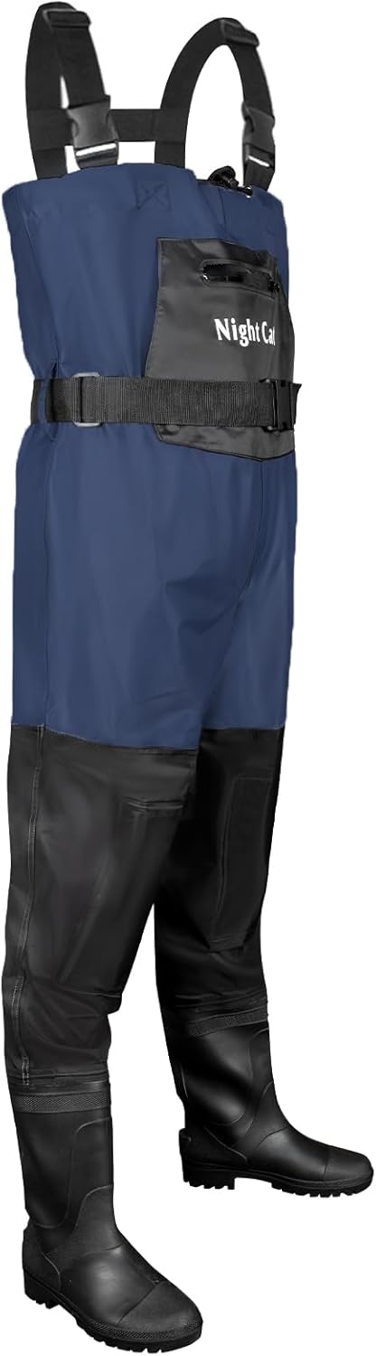 Night Cat Wathose Herren Damen Frauen Wathose mit Stiefeln wasserdichte Atmungsaktive Crosswater Wad