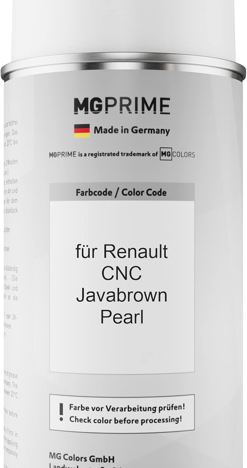 MG PRIME Autolack Sprühdosen Set für Renault CNC Javabrown Pearl Basislack Klarlack Spraydose 400ml