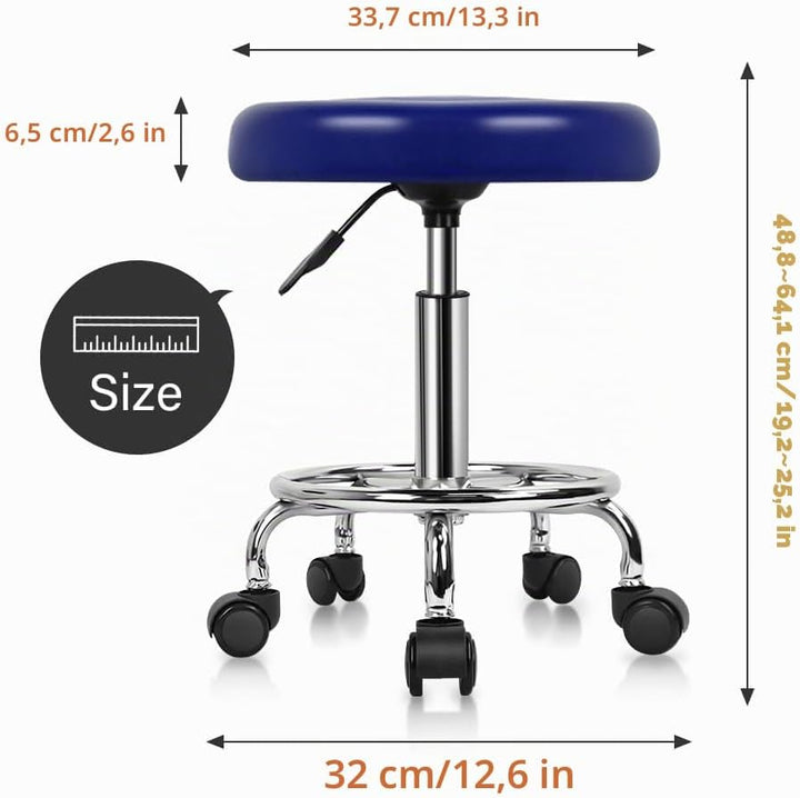 KKTONER Rollhocker mit Pedal (Blau), Blau