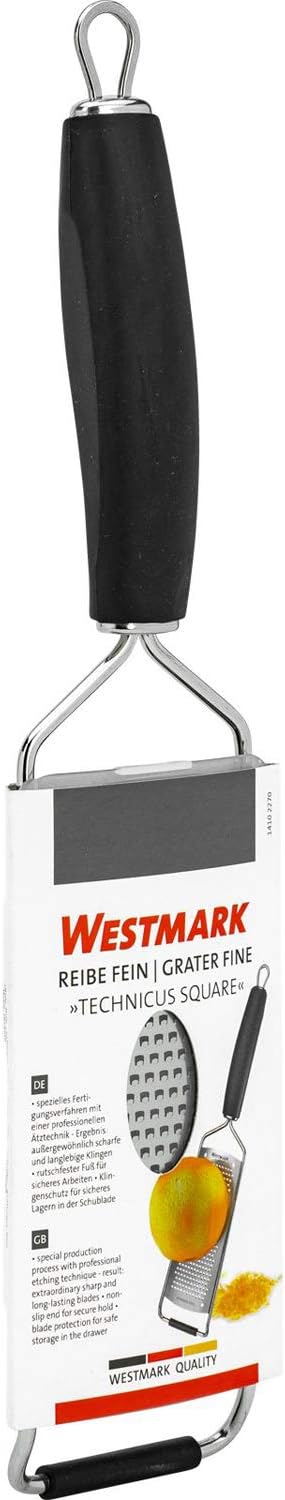 Westmark Reibe, Fein, Rostfreier Edelstahl/Kunststoff, Technicus-Square, Schwarz/Silber, 14102270 Te