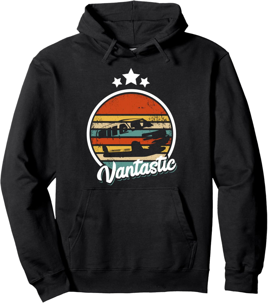 Retro Camper Buslife Caravan Camping - Vintage Camper Bus Pullover Hoodie
