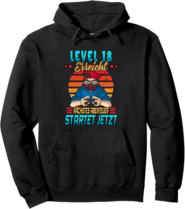 18. Geburtstag Gaming Level 18 erreicht Pullover Hoodie