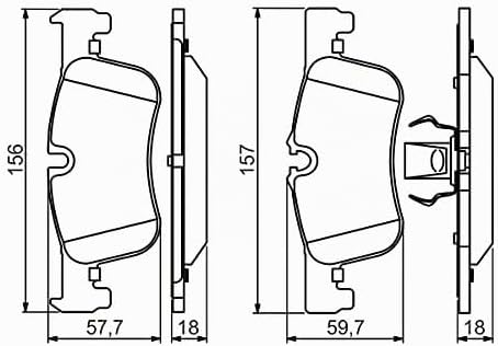 Bosch BP1482 Bremsbeläge - Vorderachse - ECE-R90 Zertifizierung - vier Bremsbeläge pro Set