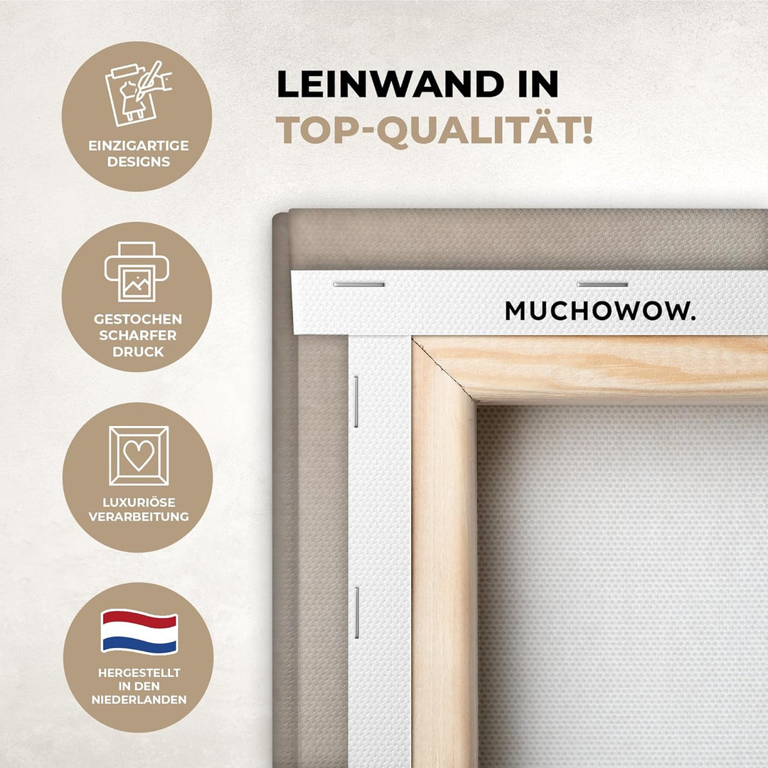 MuchoWow© Leinwandbild Gross 120x80 cm XXL Dekoration Wohnzimmer Bilder Pictures Wall Decoration Liv
