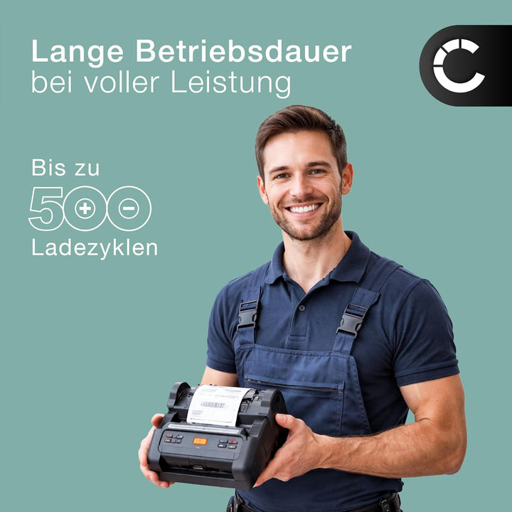 CELLONIC, Akku für Etikettendrucker kompatibel mit Dymo LabelManager 420P, 1759398, Rhino, 4200 (7.4